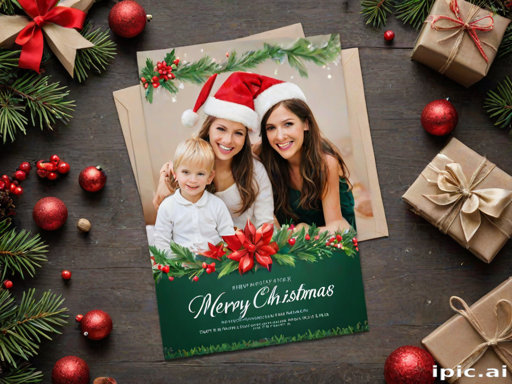 christmas card template psd