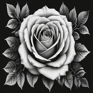 roses clipart black and white