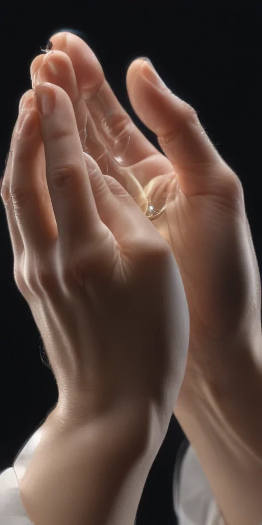 praying hands transparent
