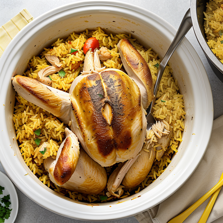 crockpot chicken and yellow rice
