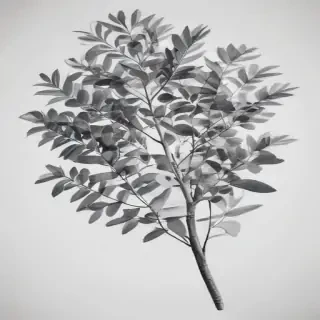 eucalyptus clipart black and white