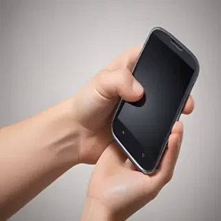 hand holding cell phone