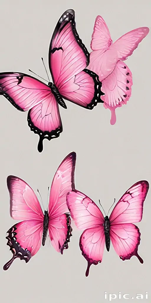 pink butterfly clipart