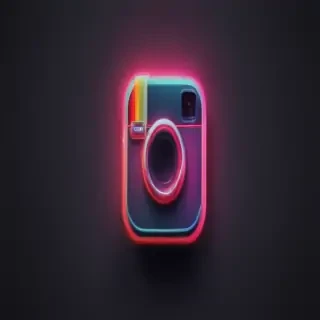 neon instagram logo