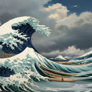 the great wave wallpaper