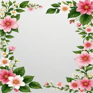 transparent flower border