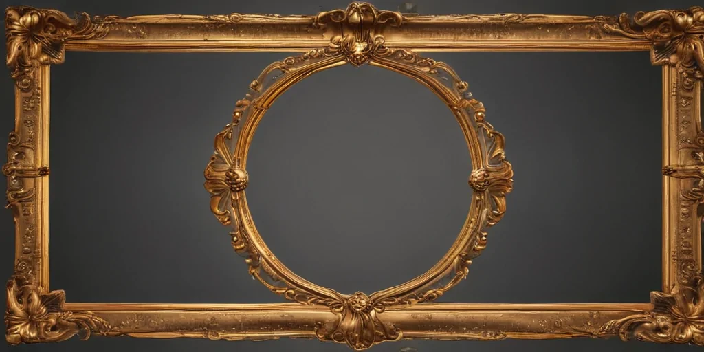 gold frame transparent background