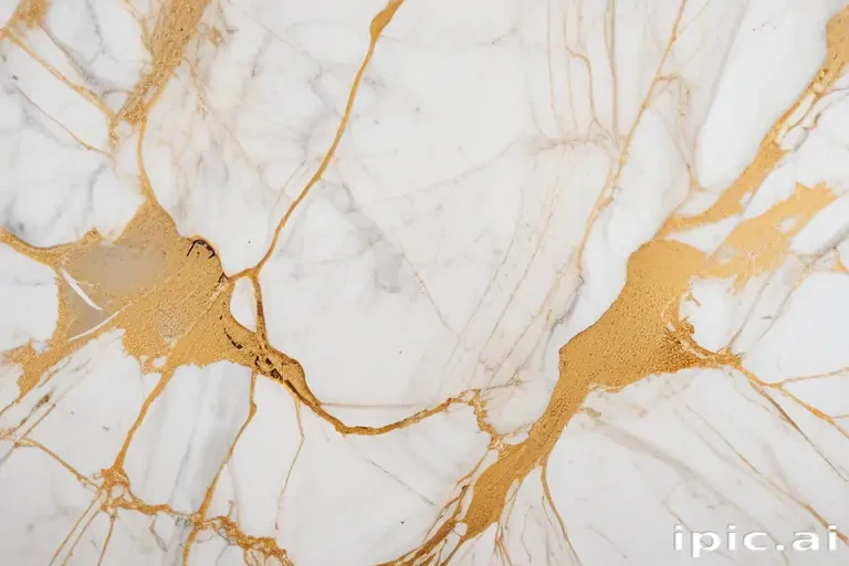 white and gold marble background