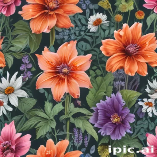 aesthetic flowers drawing