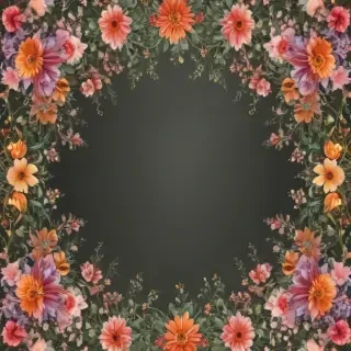 flower border transparent
