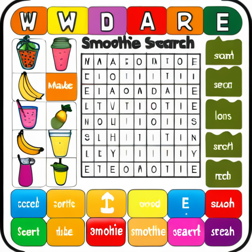 make a smoothie word search