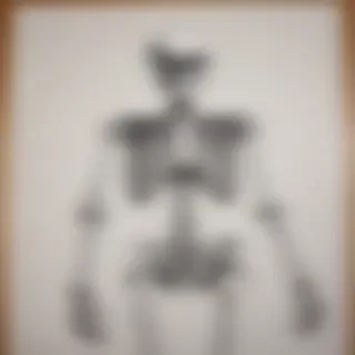 creative skeleton drawing art