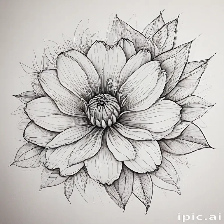 flower line work