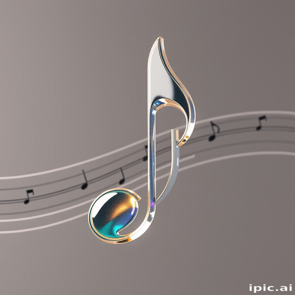 transparent music note