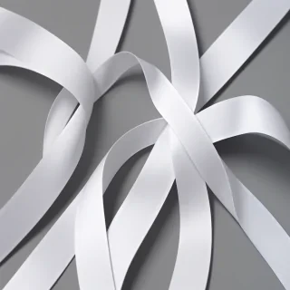 white ribbon png