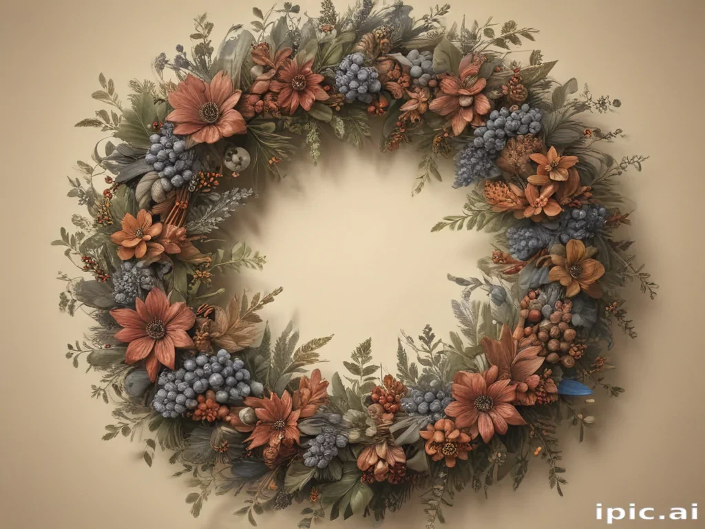 wreath drawing
