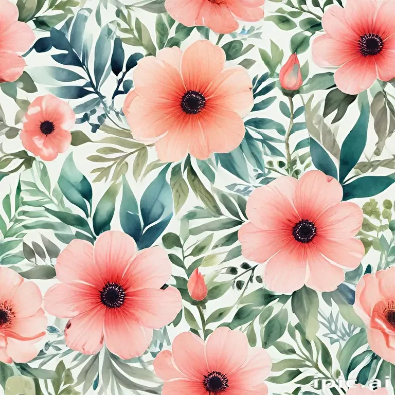 watercolor floral background