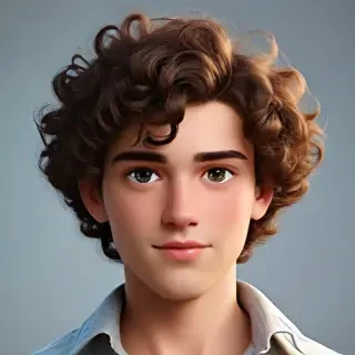 popular male cartoon characters with curly hair