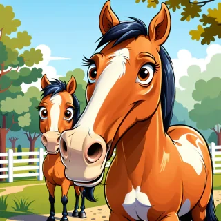 cartoon pic of horse