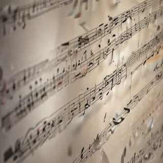 transparent music notes