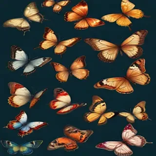 butterflies transparent background