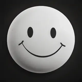 white smiley face black background