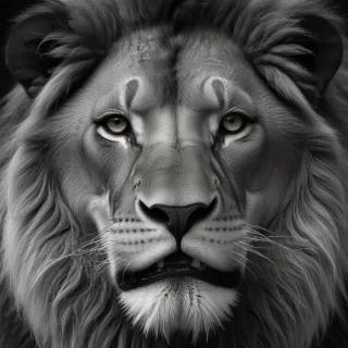 lion black and white pictures