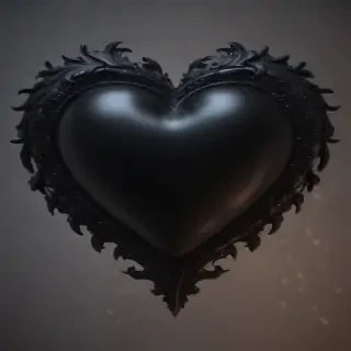 black heart aesthetic