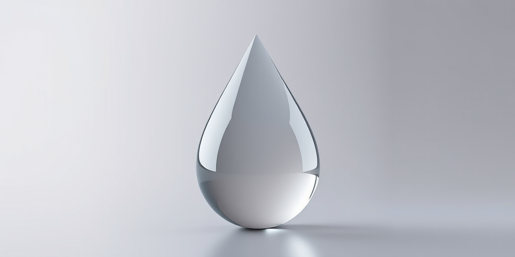 generate a high-resolution image of a drop shape with a smooth, matte texture, using a DSLR camera with a 50mm lens, f/1.8 aperture, ISO 100, shot from a front view against a soft gradient background to enhance contrast and clarity