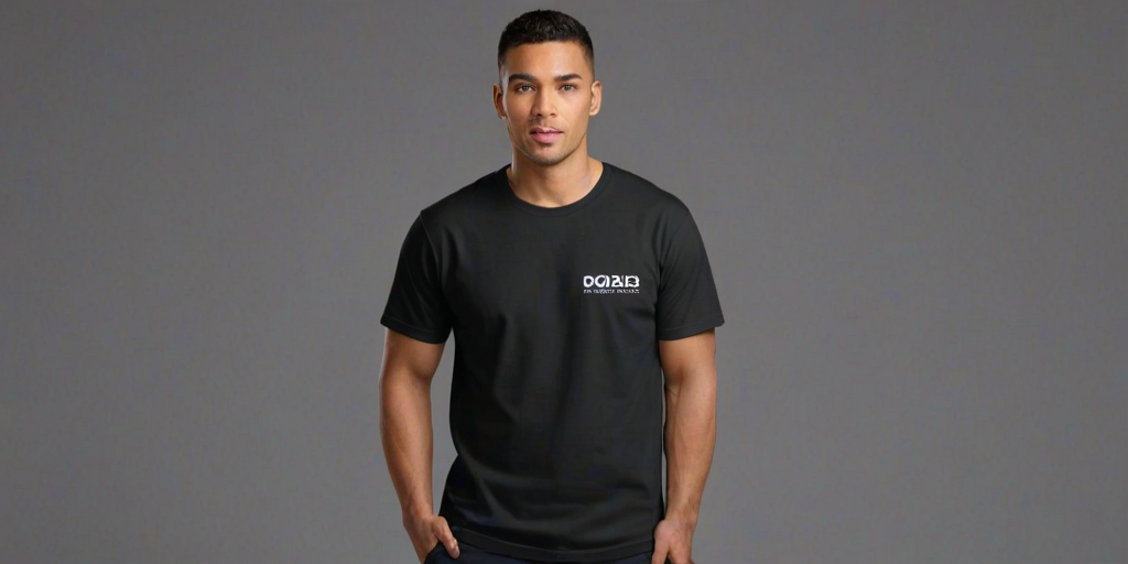 black t-shirt mockup