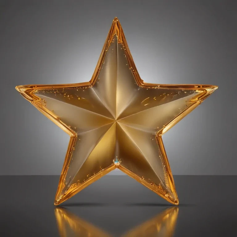 transparent gold star