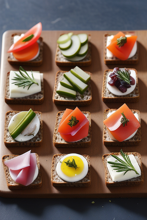 savory bites on rye bread