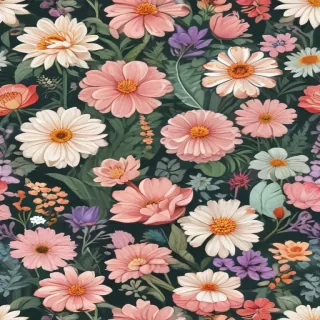 cartoon flowers aesthetic