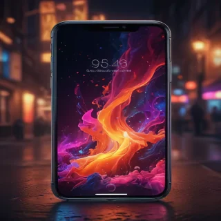iphone neon wallpaper