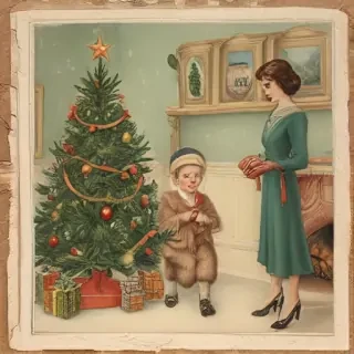 vintage christmas illustration