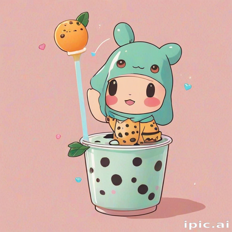 aesthetic cute boba wallpaper