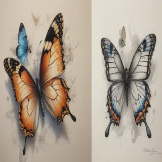 butterflies sketches
