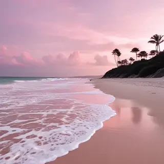 pink beach aesthetic