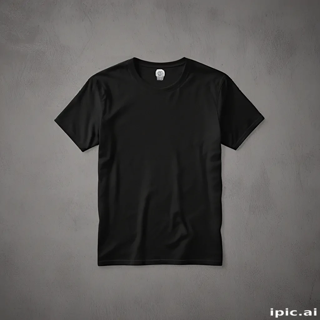 black tee mockup
