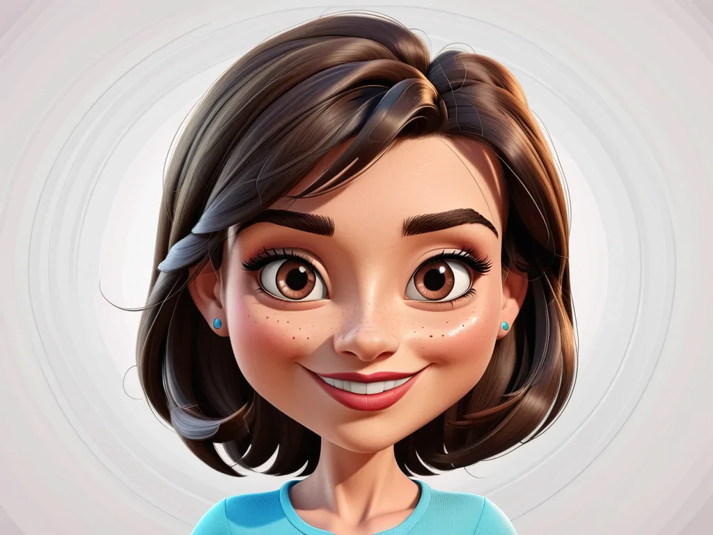 brunette cartoon character