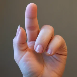 middle finger transparent