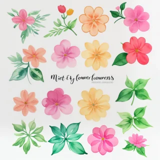 clipart watercolor flowers