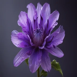 transparent purple flower
