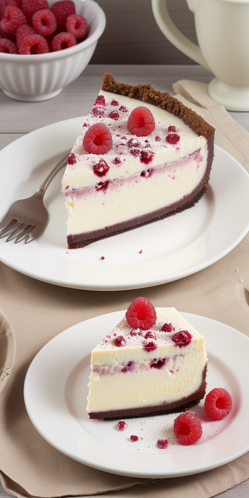 white chocolate raspberry truffle cheesecake