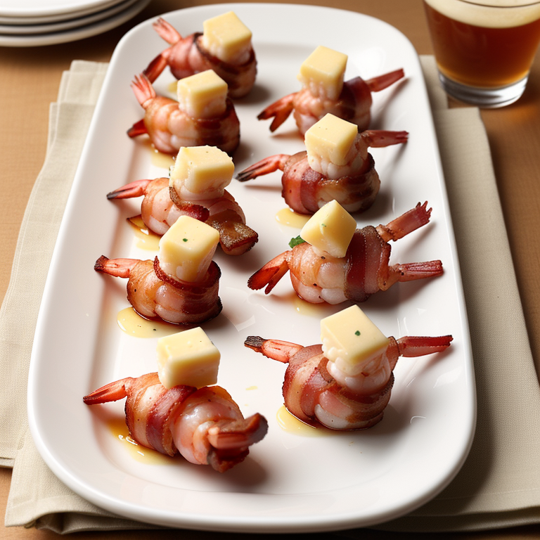 bacon wrapped shrimp with cheese