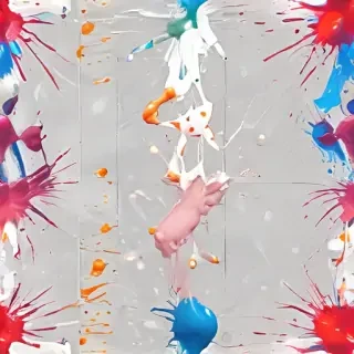 transparent paint splatter