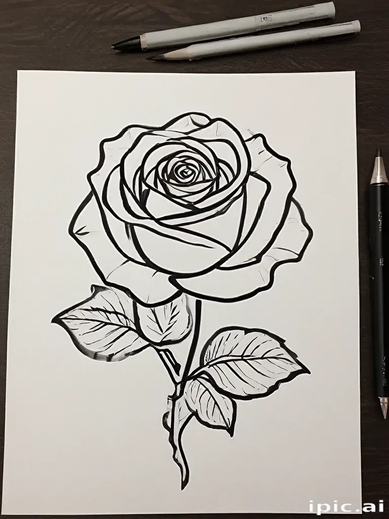 rose outline