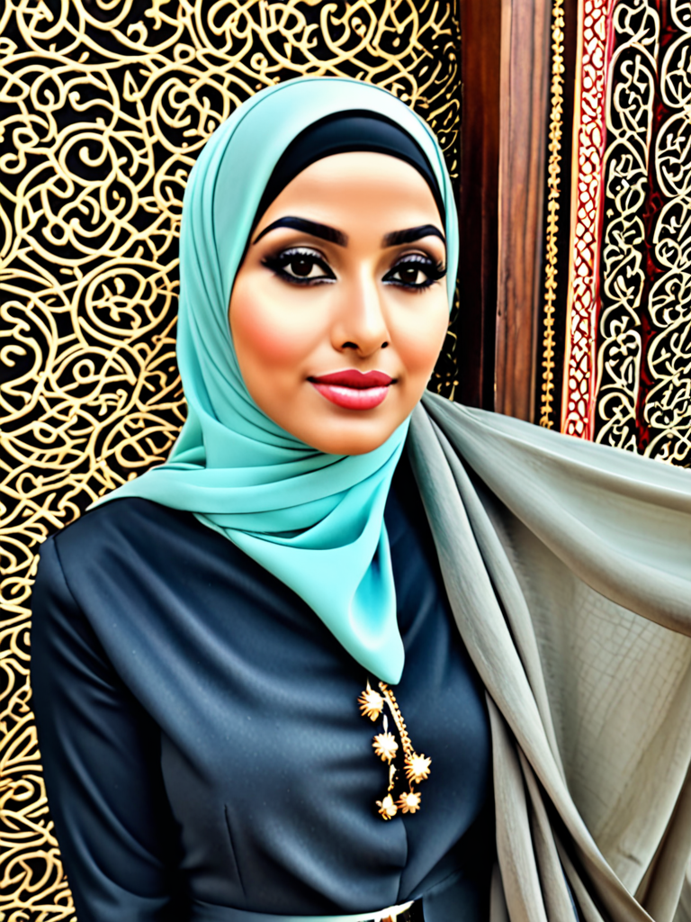 hijab woman seducing man