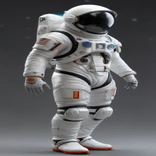 cartoon transparent astronaut suit