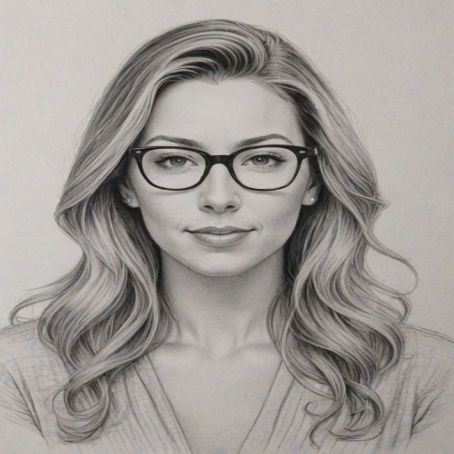 Radiant Colbie Caillat, pencil sketch, portrait of Superb woman 1954s in glasses, hair style beatnik, outline, clear lines, fine lines, 8k